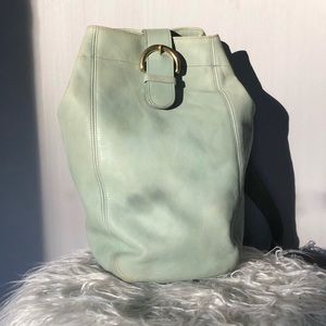 Vintage Coach Mint Backpack Purse